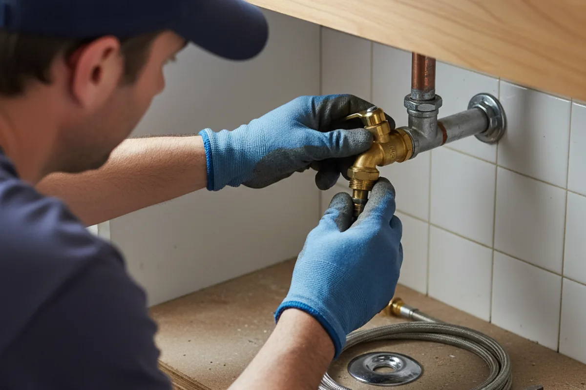 Shutoff valve and fitting work during Repiping in Buckner